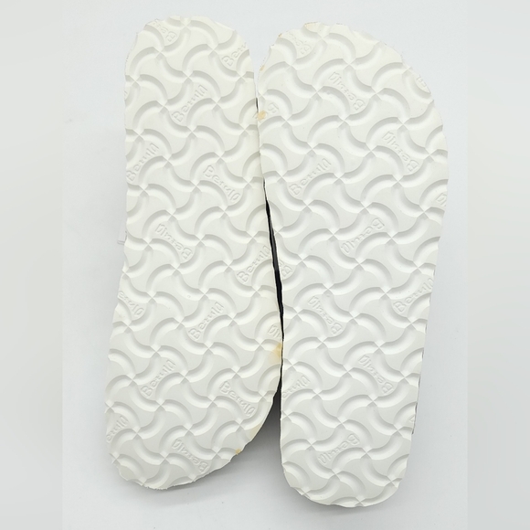 Betula Birkenstock Leo Silver Soft Footbed Narrow Fit Sandal Women's Size 6 - Picture 10 of 12